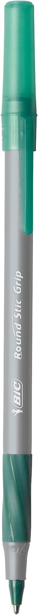 BIC Round Stic® Grip™ Xtra-Comfort Medium Ball Point Pen; Green; 12 Pack - Image 2