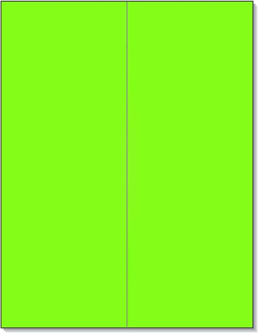 8-1/2 x 11" Neon Color High Light Fluorescent Labels by NextDayLabels
