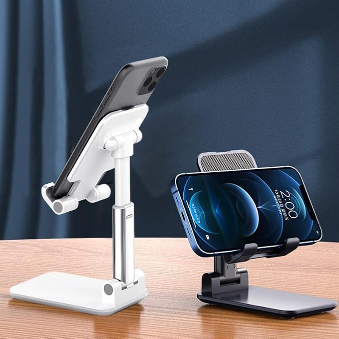 Meetuo 2 Pcs Cell Phone Stand for Desk, Adjustable & Foldable Phone Holder | - Image 2