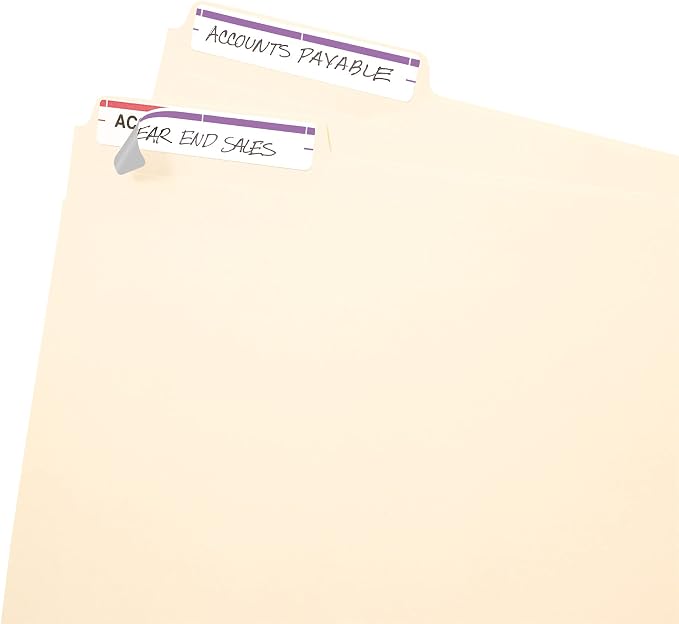 Avery File Folder Labels on 4" x 6" Sheets, Easy Peel, Print or Write, 2/3" x - Image 3