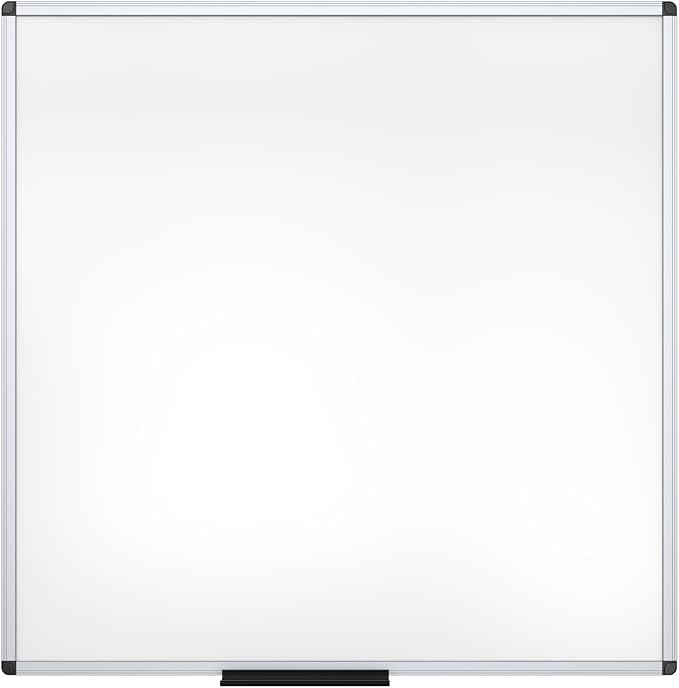 VIZ-PRO Dry Erase Board/Magnetic Whiteboard, 48 x 48 Inches, Large Wall Mounted - Image 2