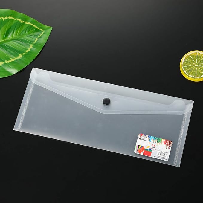 6Pcs Plastic File Folder Envelopes Document Organizer - Image 5