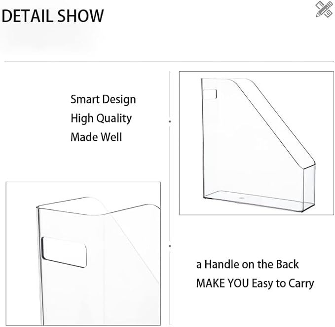Magazine Holder, Desktop File Magazine Book Storage Shelf - Image 6