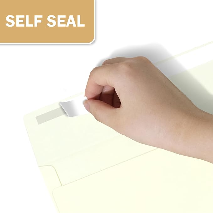 A9 Envelopes Ivory 5.75x8.75 Invitation Envelopes Self Seal Pack of 50 Blank - Image 3