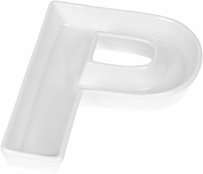 Coffeezone Ceramic Mini Letter Nuts Dishes Small Candy Plates, Table Decoration by Coffeezone