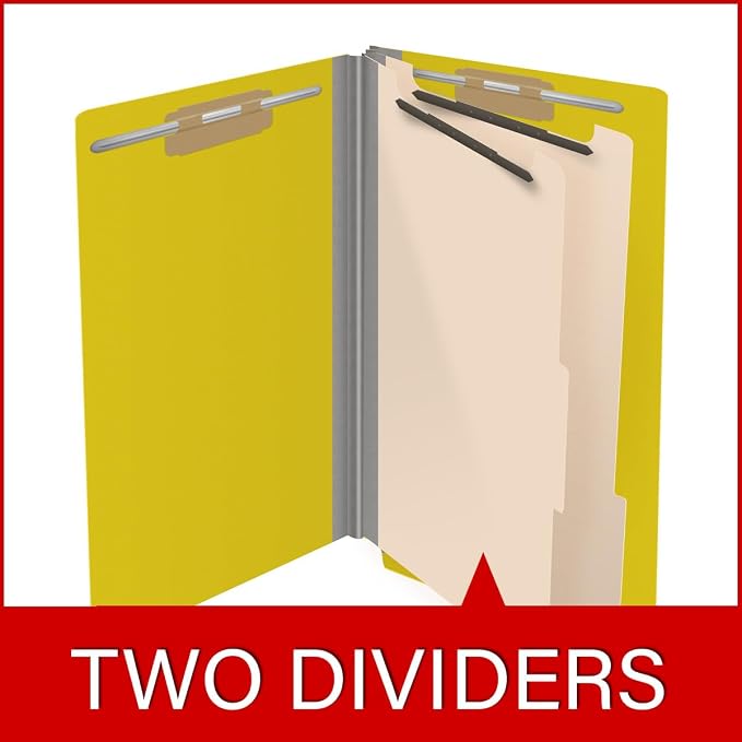 Ecom Folders End Tab Pressboard Classification Folders | Legal Size 25 Pt Stock - Image 8