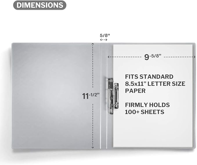 CRANBURY Punchless Clamp Binder, Ringless Binder Holds 100 Letter Size Pages - Image 5