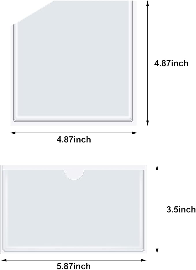 Junkin 20 Pcs Adhesive Pockets for Planners Index Card Pockets Planner - Image 2