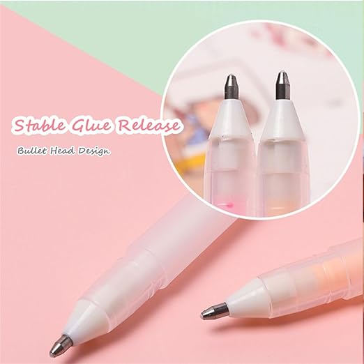 Scrapbook Quick Dry Crafting Glue Set, 6PCS Multi-color Spot Glue Pen for Papercrafts, Handmade Stationery, DIY Foil-Stamping, Back to School Supply, Year 6+