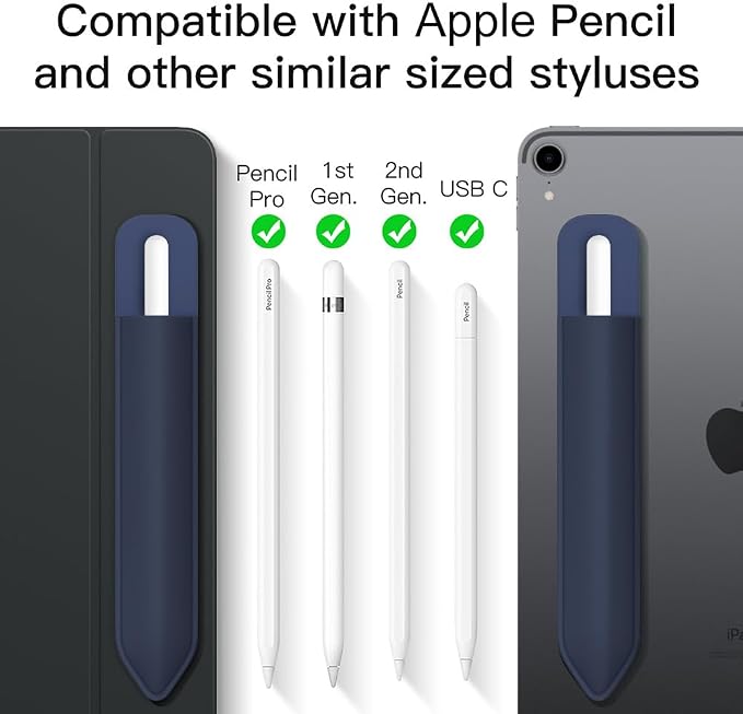 MoKo Pencil Holder Sticker Fit Apple Pencil Pro// 1st/ 2nd Generation, Elastic - Image 2