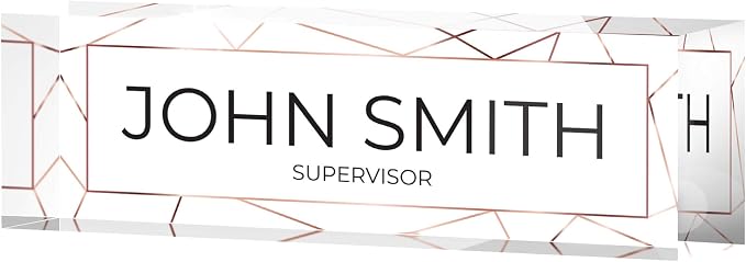 Desk Name Plate Personalized, Custom Name Plates, 2½/x8 Inches, Thick by MySignCenter