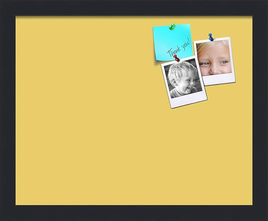 PinPix 15x12 Inch Cork Bulletin Board. This Decorative Framed Pin Board Comes with Honey Pastel Design and a Satin Black Frame. Ideal for Home Office Decor or Message Board (PinPix-1810)-DeskLoop Office