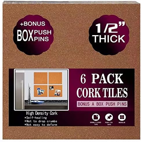 Cork Board Tiles 12"x12" by femst