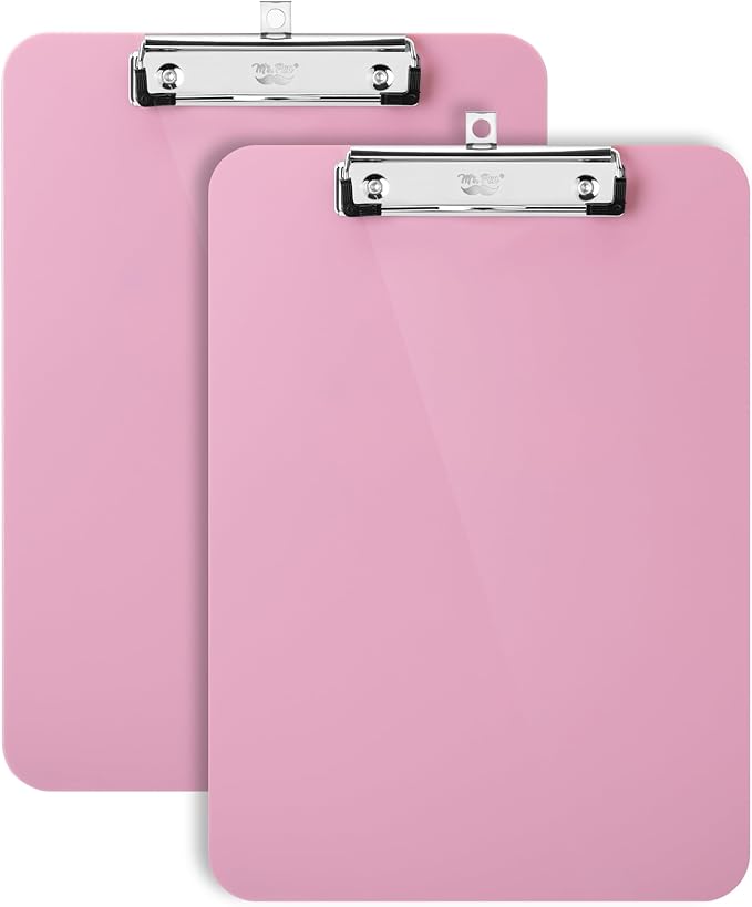 Mr. Pen- Plastic Clipboard, 12.5" x 9", 2 Pack, Clipboard Plastic | Low-Profile by MrPen