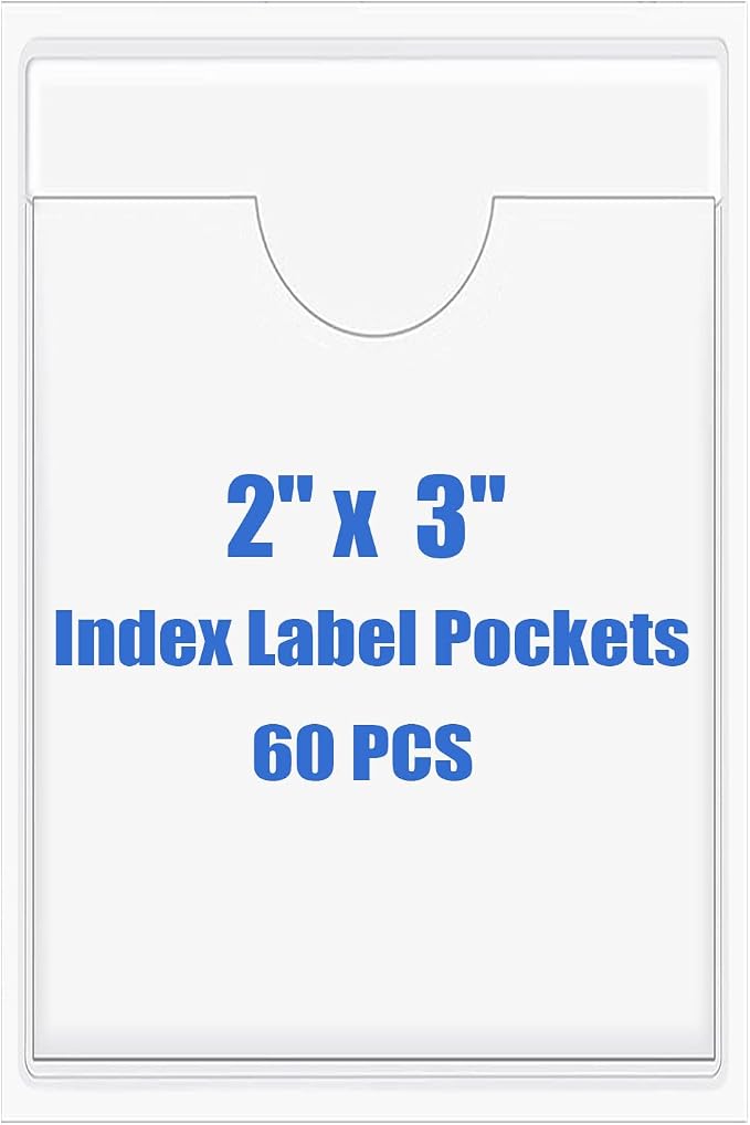 Origin-Joy 60 PCS Self Adhesive Index Card Pockets by Origin-Joy