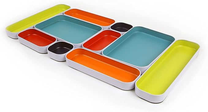 Three by Three Seattle 10 Piece Shallow Metal Organizer Tray Set by ThreebyThreeSeattle
