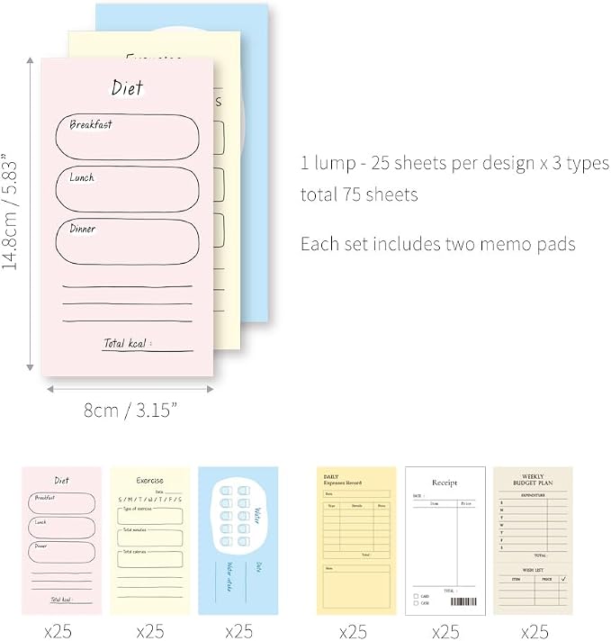 Monolike Triple Memopad Today's Record 2P A Set - Image 2