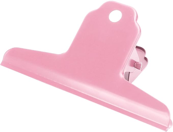Large Heavy Duty Bulldog Clip, 3.9 Inch Pink Metal Binder Clips Strong Grip by HERCHR