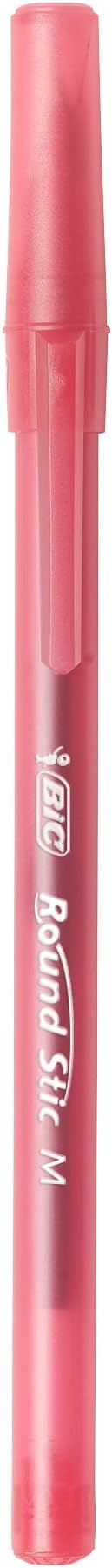 BIC Round Stic Xtra Life Red Ballpoint Pens, Medium Point, 10-Count Pack of - Image 3