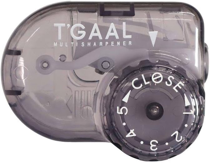 KUTSUWA STAD T'GAAL Angle Adjustable Pencil Sharpener | Translucent Black by Kutsuwa