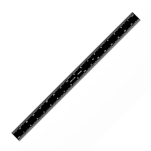 PEC Tools 18" Rigid Metal Ruler, Stainless Steel by PECTools