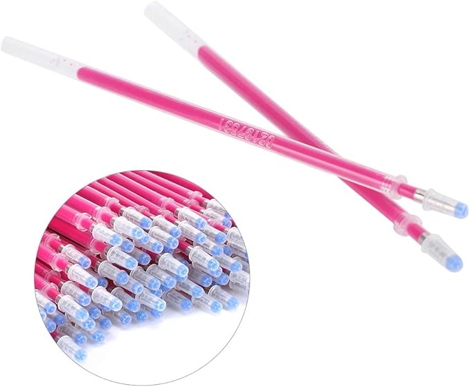 TOPINCN 100Pcs Fabric Marker Pen Refill, Heat Erasable Pens Refill Fabric High Temperature Disappearing Pens Refill Fabric Marker Pen Tailoring Tool for Fabric Quilting Sewing-DeskLoop Office