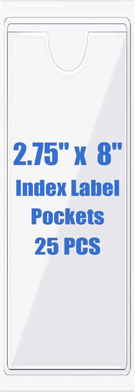 Origin-Joy 25 PCS Self-Adhesive Index Label Pockets by Origin-Joy