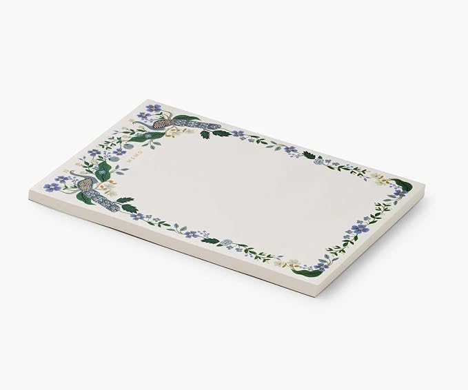 RIFLE PAPER CO. Peacock Memo Notepad, 65 Individual Tear-Off Pages, Featuring - Image 2