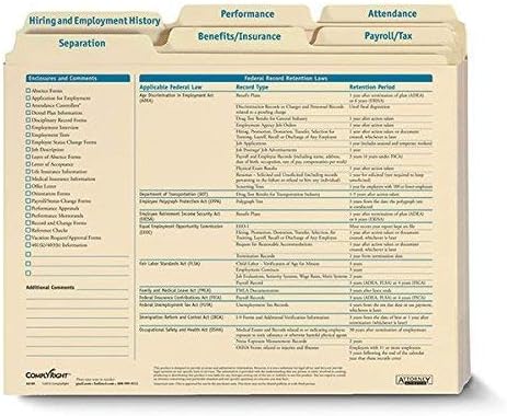 ComplyRight Expanded Employee Record Organizer and 6 Folder Sets | Pack of 25 - Image 2