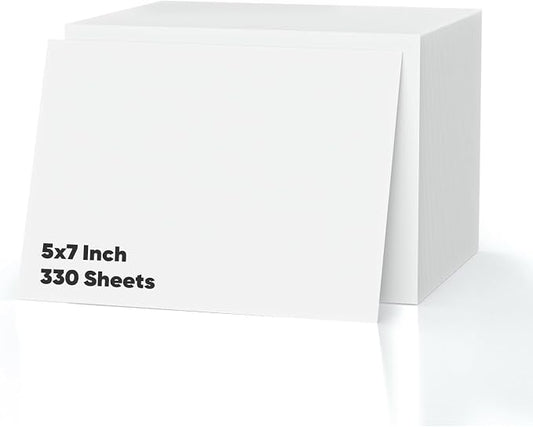 330 Sheets of Cardstock 5 x 7, Heavyweight Cover Cardstock Printer Paper by Nichela