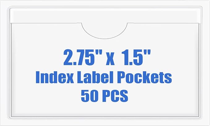 Origin-Joy 50 PCS Self-Adhesive Index Label Pockets by Origin-Joy