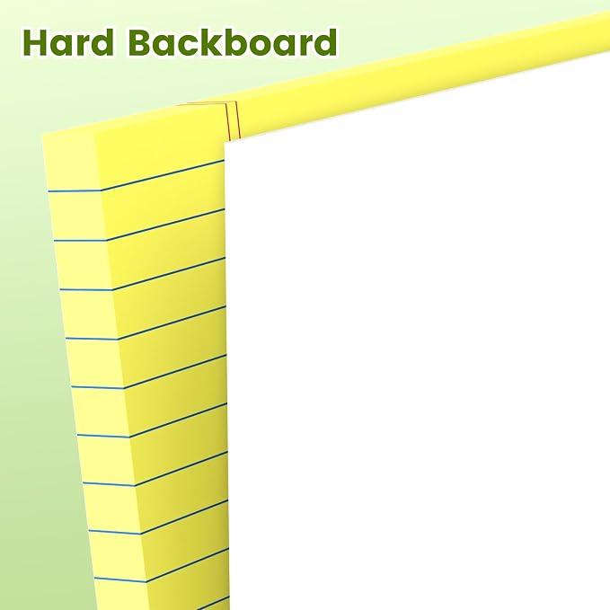 AILZFEI 2-Pack 8.5x11 Inch Yellow Note Pads, 50 Sheets per Pad - Image 6