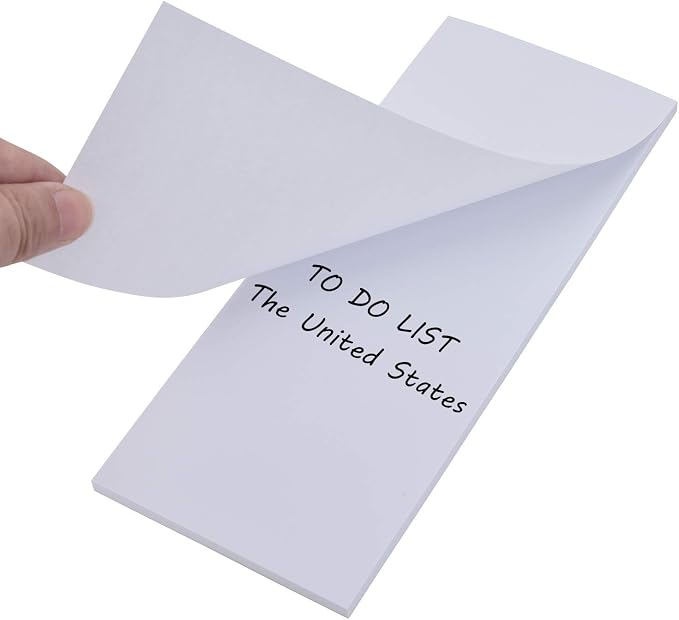 10 Pack 50Sheets 3.5"x8.5" Plain Notepads-Memo Pads-Scratch Pads-White Blank - Image 3