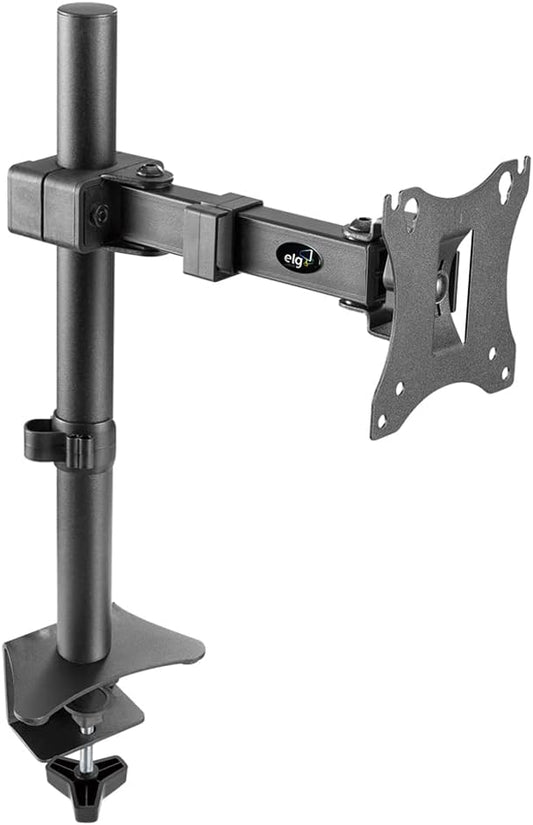 ELG Full Motion Swivel Monitor Desk Mount Stand up to 34'' Screen, Adjustable Arm Height Position, Computer Monitor Stand, Gaming/Home Office, F50N, Black-DeskLoop Office