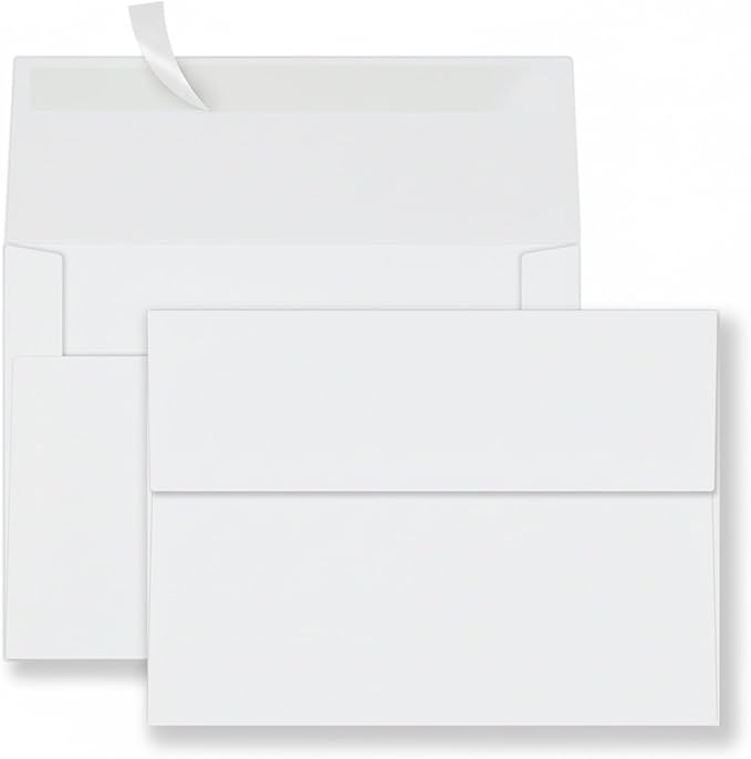 YINUOYOUJIA 100 Pack A4 Envelopes, 4x6 White Envelopes, Self Seal by YINUOYOUJIA