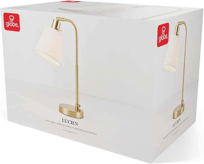 Globe Electric 61000057 16" Desk Lamp, Matte Brass Finish, Adjustable Pivot - Image 9