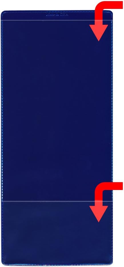 StoreSMART - Navy Blue Plastic Policy Holders - 50 Pack - INS30-NB-50 - Image 3