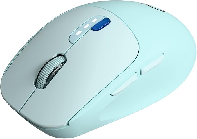EWEADN Q5 Wireless Mouse, Bluetooth & 2.4G Quiet Computer Mouses with 1600 DPI, Battery Level Display, Ergonomic Office Mouse,6 Button Portable Cute Cordless Mice for Laptop/PC/Mac- Blue-DeskLoop Office