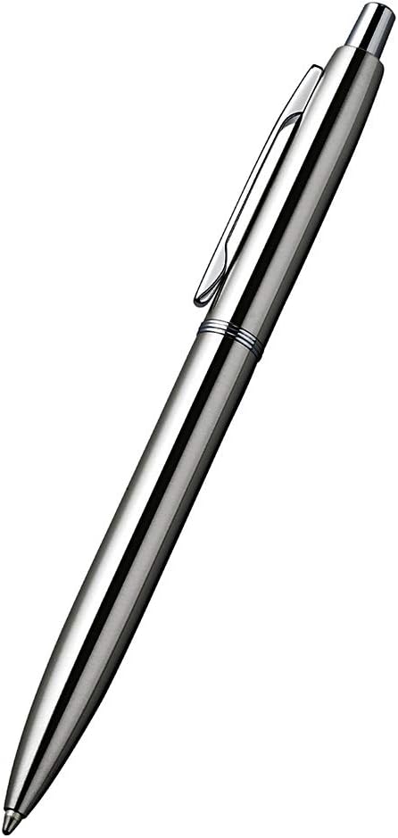 ChaoQ 3 Pcs Retractable Metal Ballpoint Pens, for Gift, Business, Office, 1.0mm Medium Point Black Ink, 6 Extras Replaceable Metal Refills - Stainess Steel-DeskLoop Office