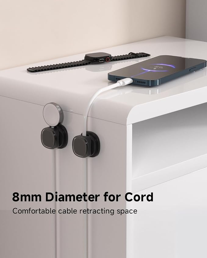 9 Pack Cord Organizer, Spring Cable Management, Adhesive Cute Cable Holder Clips - Image 5