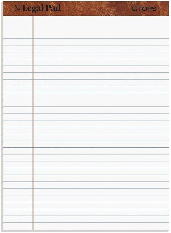 TOPS 8.5 x 11 3/4 Legal Pads, 12 Pack, The Legal Pad Brand, Wide Ruled - Image 4