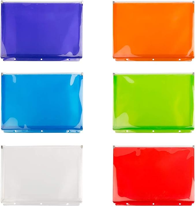 JAM PAPER Plastic 3 Hole Punch Binder Envelopes - Image 2