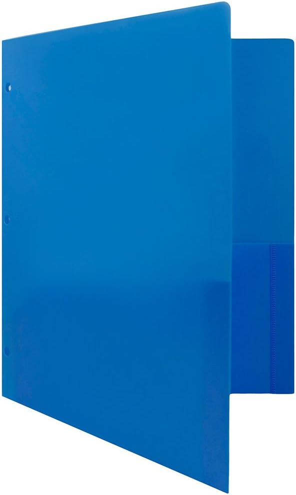 JAM PAPER Heavy Duty Plastic 3 Hole Punch School Folders - Image 5