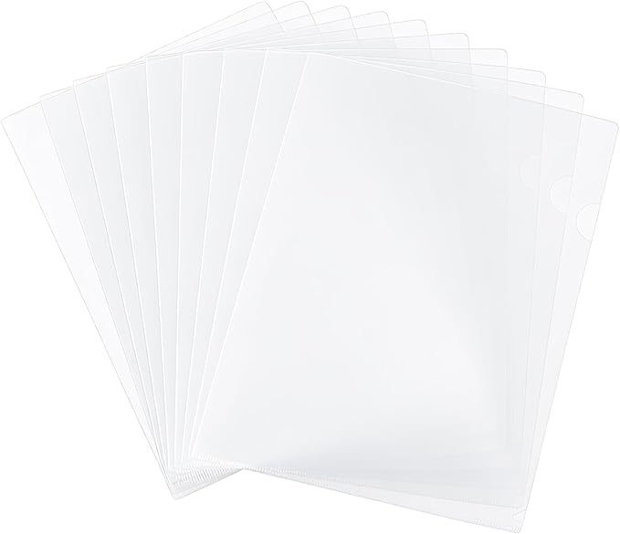 200 Pack Plastic Clear Transparent Document File Folder Sleeves Holder Fit by GJIAUKIZ
