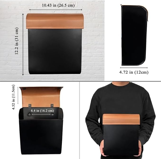 NACH Mailboxes for Outside Wall Mount, 12 x 4.5 x 10 inch, Waterproof Mailbox - Image 5
