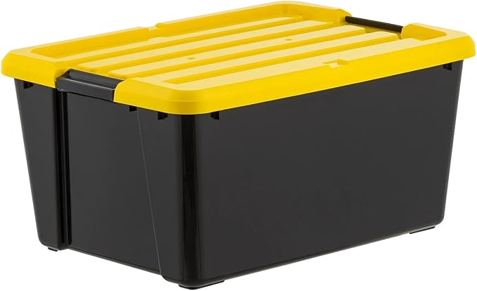 45 Qt Storage Bin 4-Pack, Stackable Plastic Container - Image 2