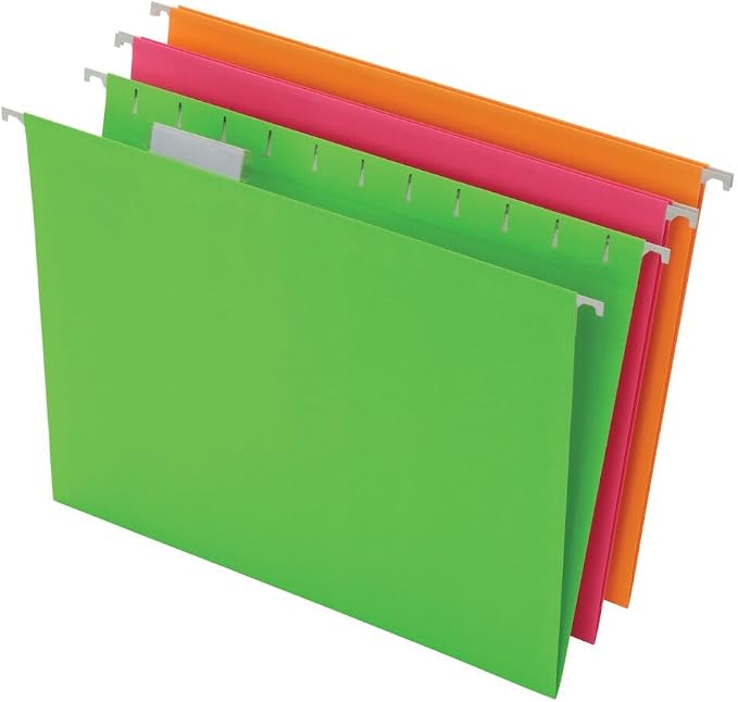 Pendaflex Glow Hanging File Folders, Letter Size, Case Pack of 12 by TOPSProducts