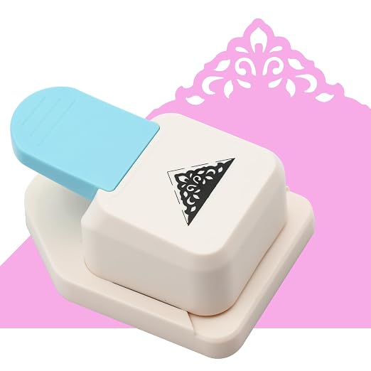 Paper Corner Punch Triangle Shape Flower Pattern, Large Craft Corner Punch by XHKDSYMC