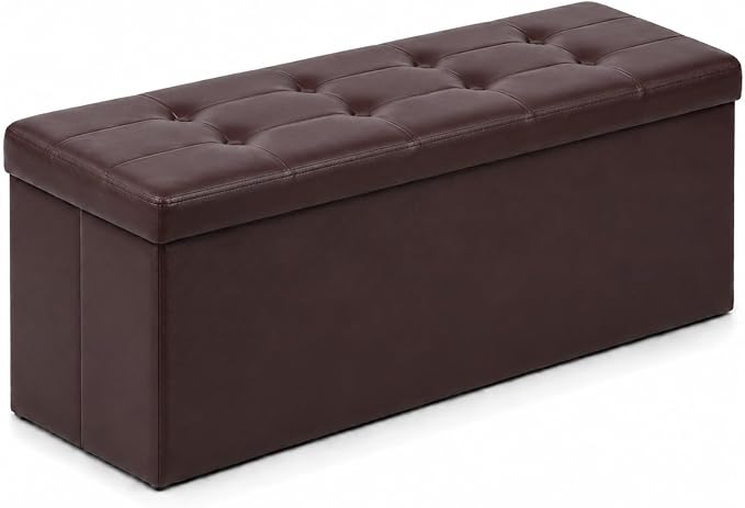 ALASDO 43 Inch Folding Storage Ottoman Bench by ALASDO