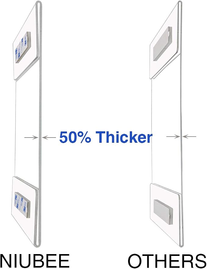 Niubee Acrylic 5x7, Wall Mount Door Sign Holder Memo Holder Clear Wall Frame - Image 3